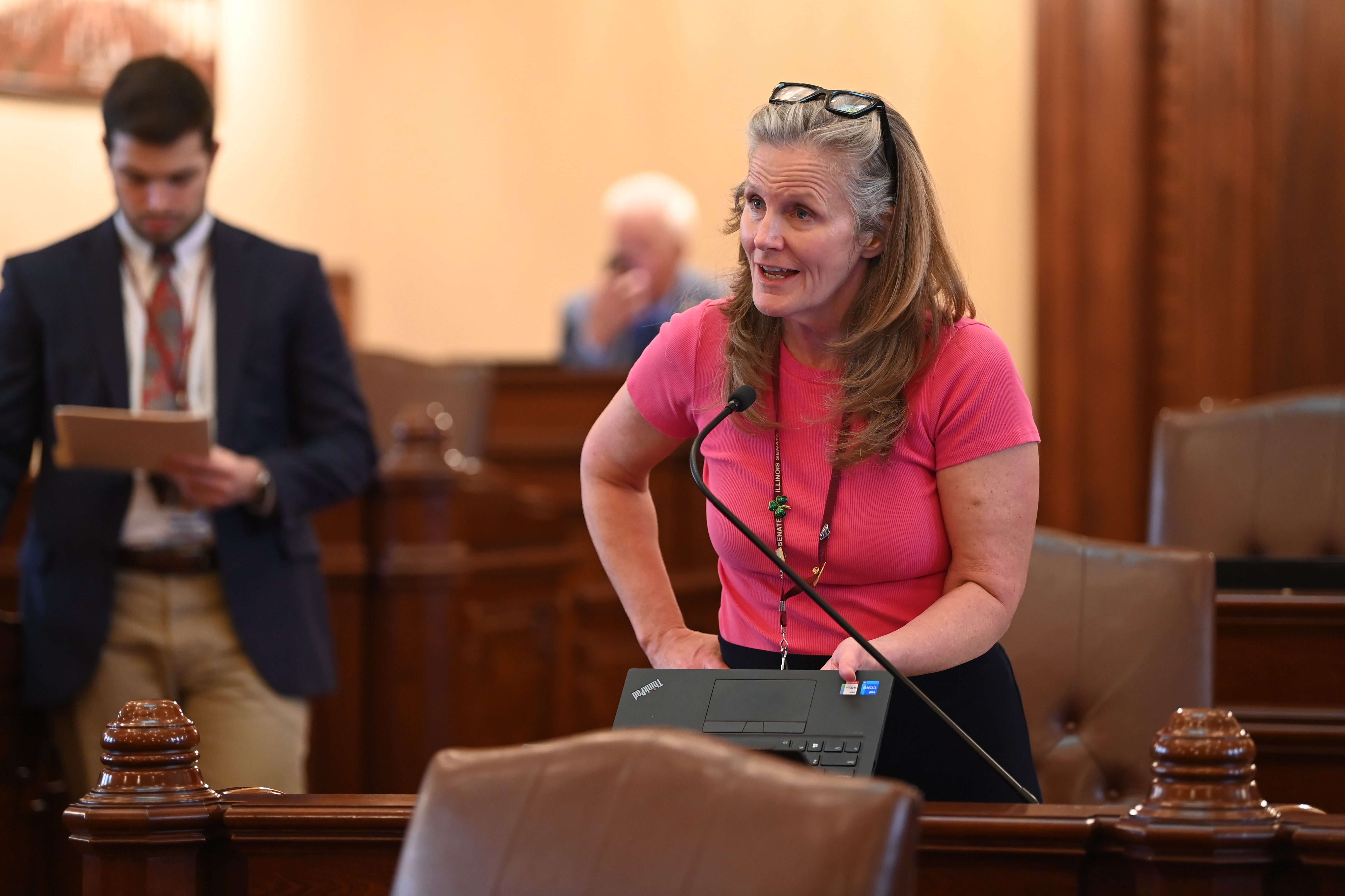 Senator Ellman speaking on the Senate floor