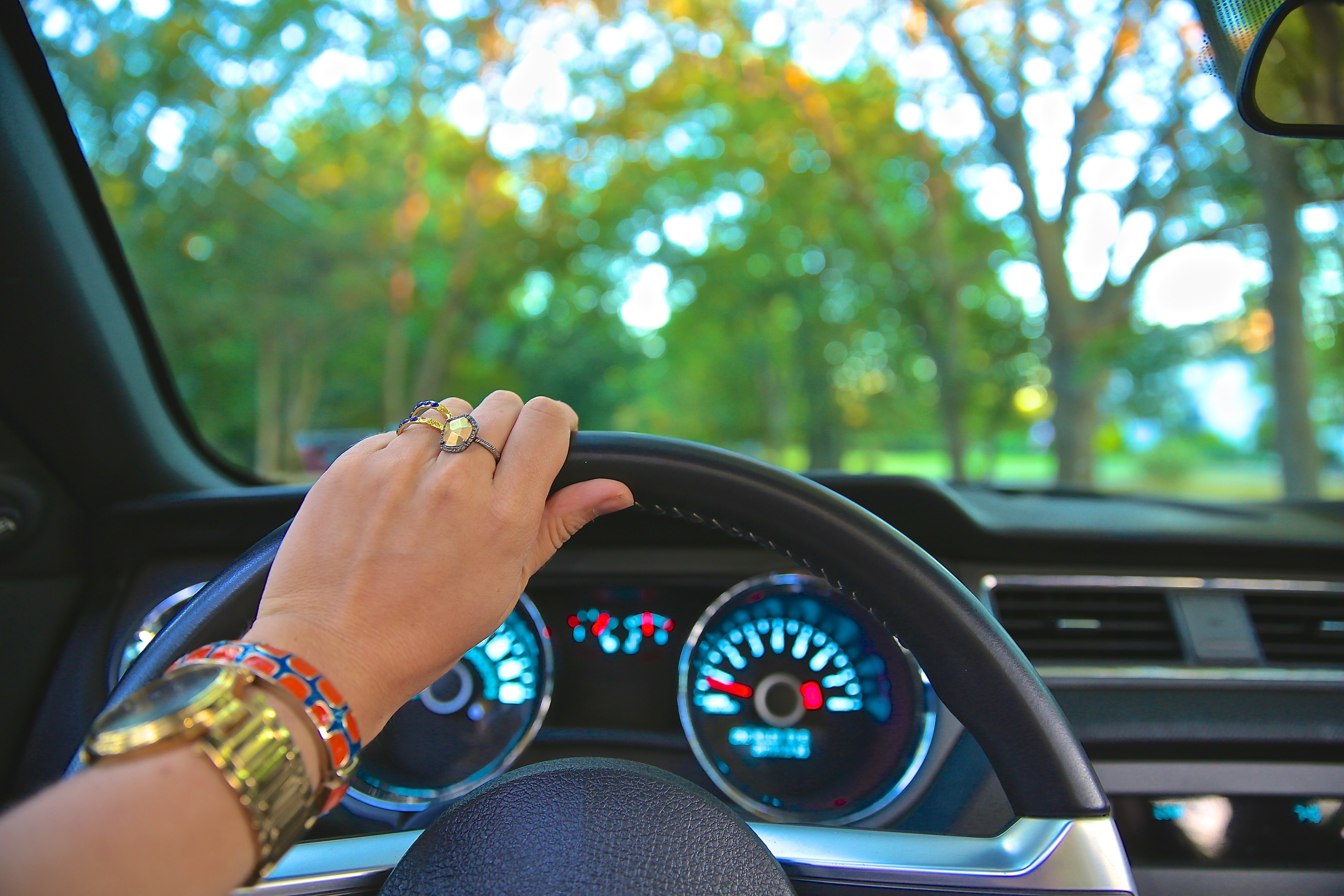 Driving a car 